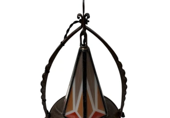 Art Deco Amsterdamse School Table Lamp by Amsterdamsche Kunstsmederij, 1920s